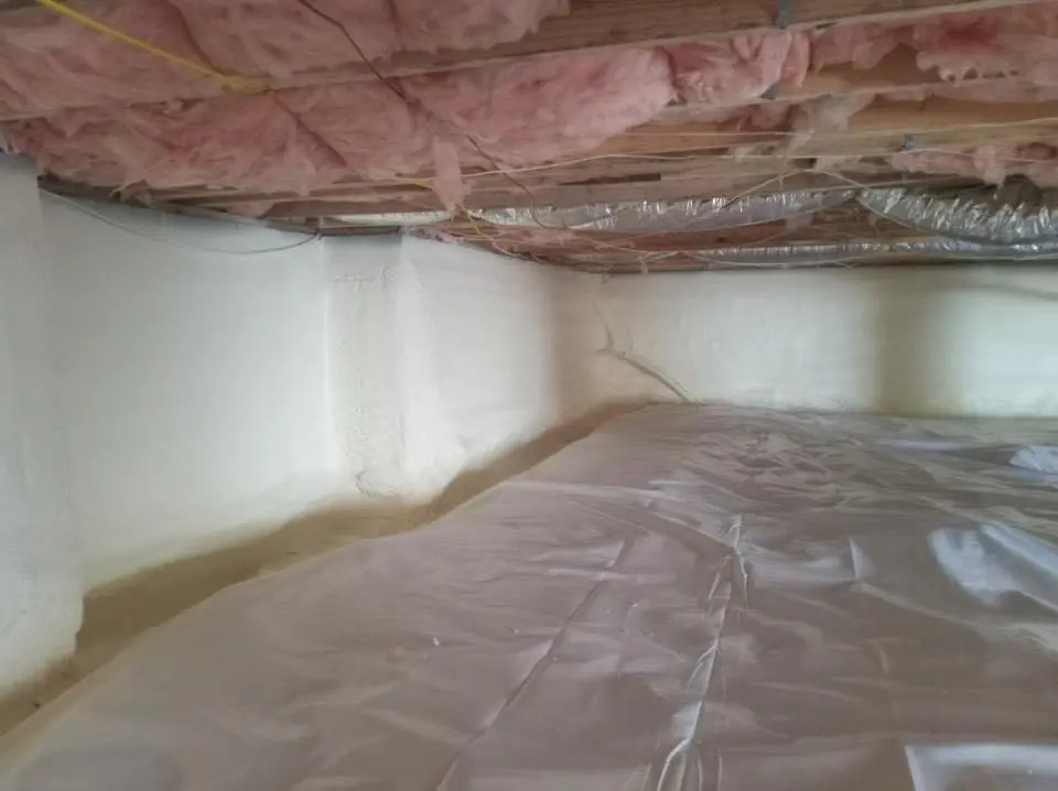 Crawl space encapsulation with closed-cell spray foam for Roof Maintenance in Red Chute